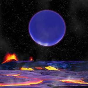 Kepler-36c as it might look from the surface of Kepler-36b
