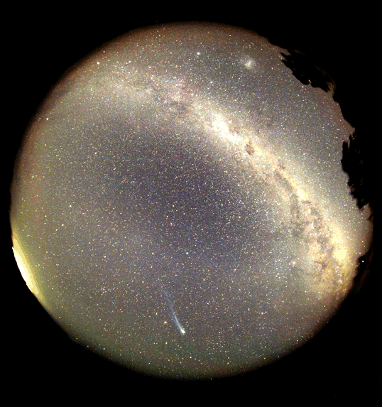 The Milky Way through a fish eye lens with Comet Hyakutake