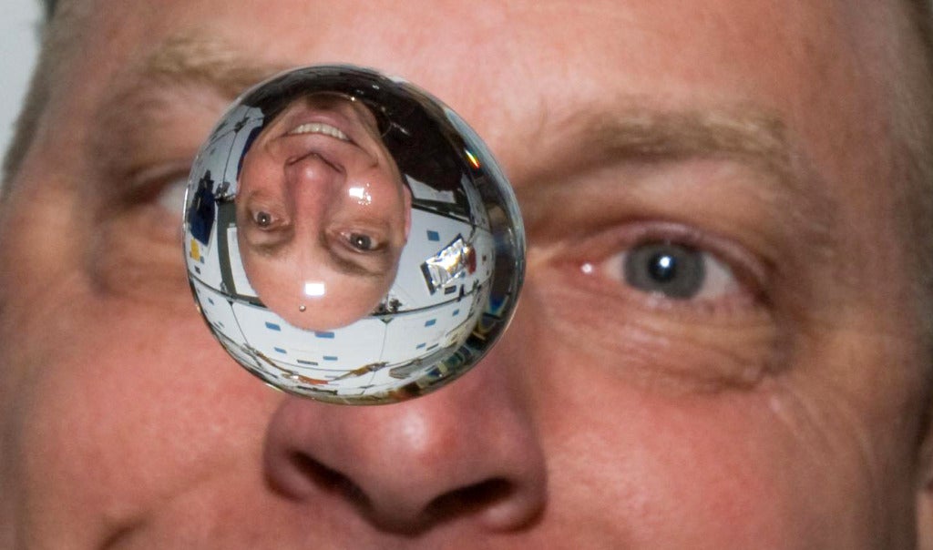 How liquid behaves in space (Credit: NASA)