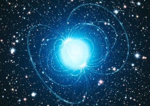 Artists rendering of a magnetar via ESO