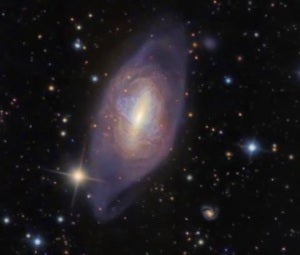 Arp 336, or the Helix Galaxy, is a different example of a polar ring galaxy. Credit: Ken Crawford, Rancho Del Sol Observatory