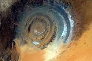 The Richat Structure is a geologic dome in Mauritania. Credit: Chris Hadfield