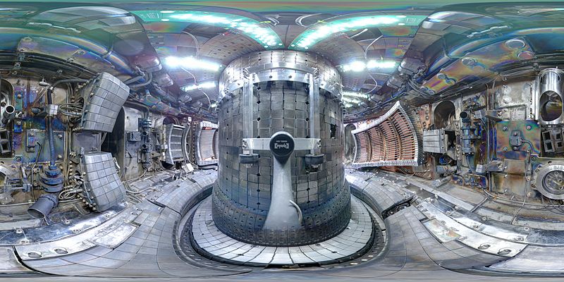 Interior view from Alcator C-Mod Reactor using a fish eye lens. Photo Courtesy of Wikimedia Commons User Bob Mumgaard.