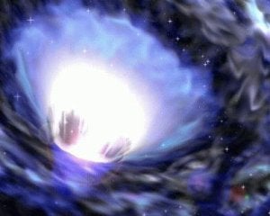 Artist impression of a white hole (Source Unknown)