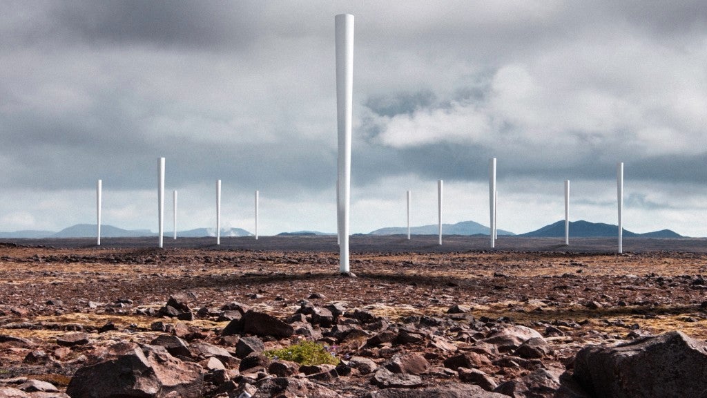 Vortex is a new kind of wind turbine being developed without any blades. Image via Vortex Bladeless