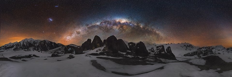 The Milky Way over Castle Hill, New Zealand