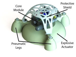 Introducing the new, jumping, 3-D-printed robot. (Image Credit: Bartlett et al., 2015)