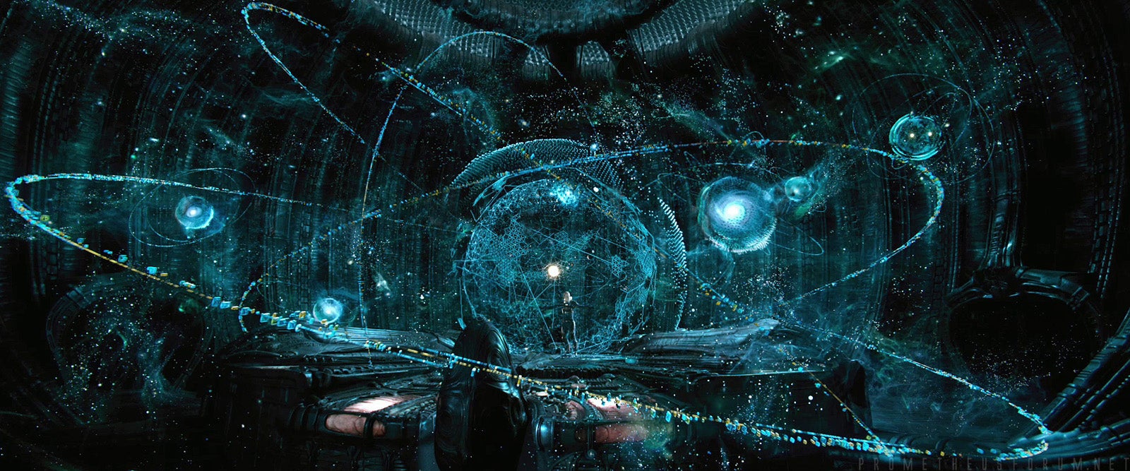 A rendering of alien technology via Prometheus (Source)