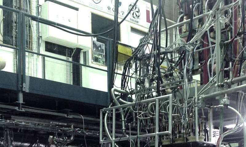 A view from the Experimental Zone floor of the ALPHA-2 Cryostat . Image Credit: Robert Thompson, ALPHA-2 member, University of Calgary