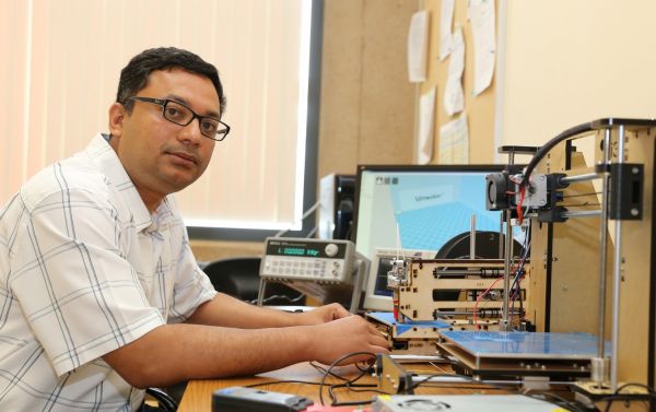 Mohammed al Faruque, an electrical engineer and computer scientist at UC Irvine, and lead author of the new study examining the security risks posed by 3-D printing. Credit: Debbie Morales / UCI Samueli School of Engineering