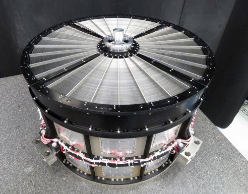 Hitomi’s X-ray mirror. Credit: JAXA