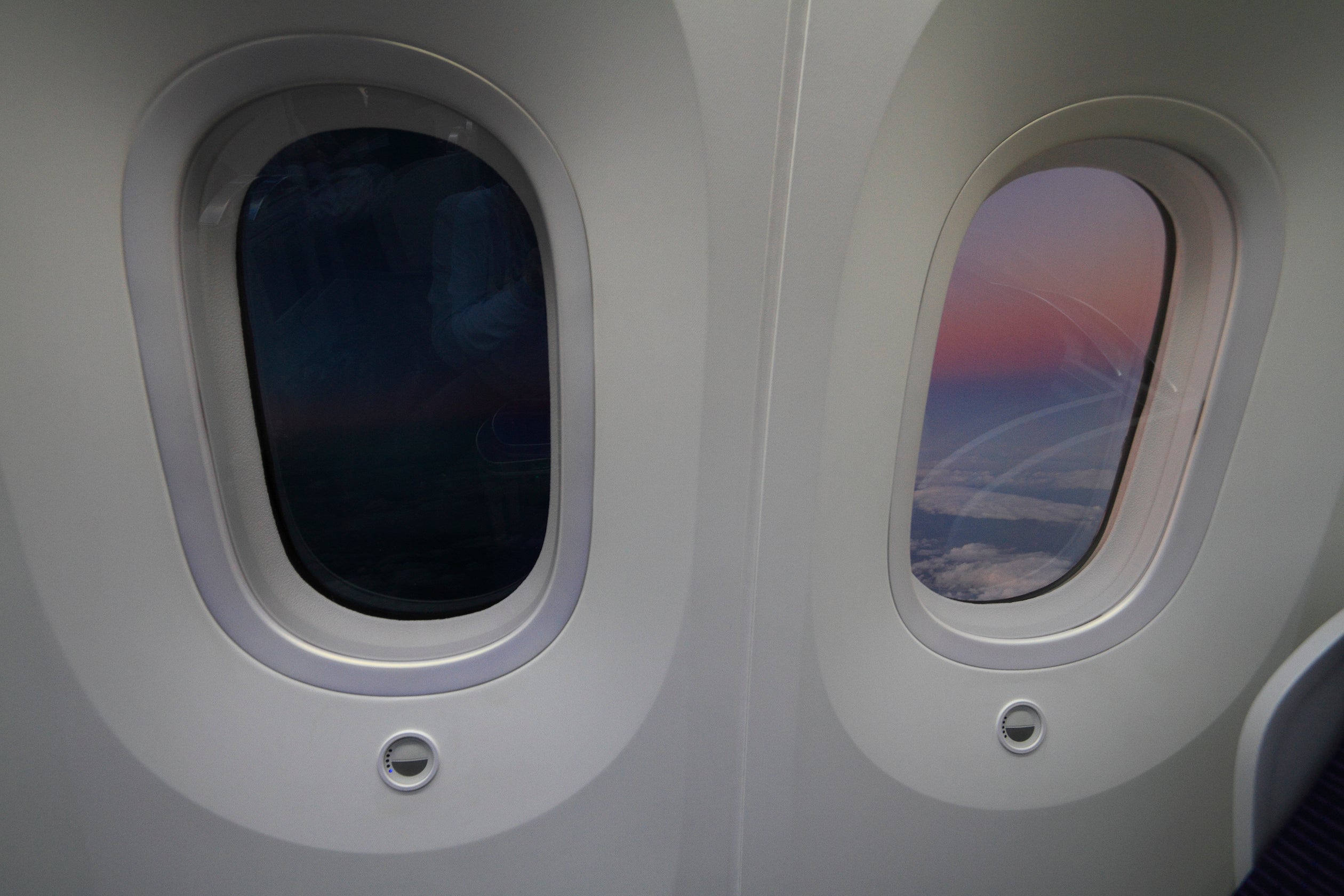 Electrochromic materials are used to produce the windows of Boeing 787.