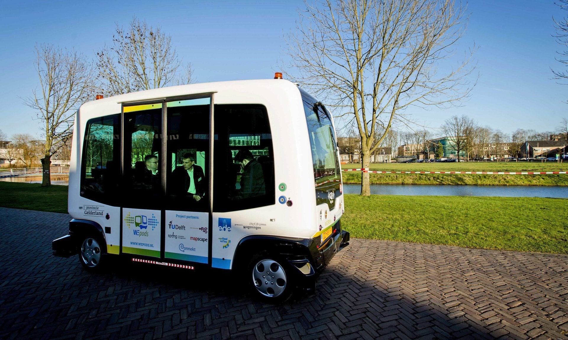 The EasyMile EZ-10 minibus will be rolling out in Helsinki. Credit: Robin van Lonkhuijsen/EPA