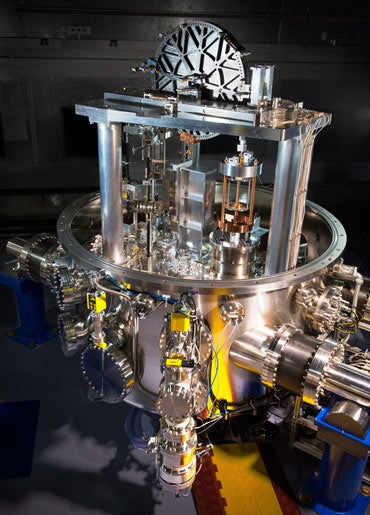 Scientists use watt balances like this one to measure the Planck's Constant. Credit: J. L. LEE/NIST