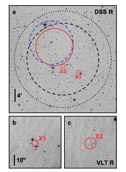 FRB 131104 and its gamma-ray. Credits: DeLaunay et al.