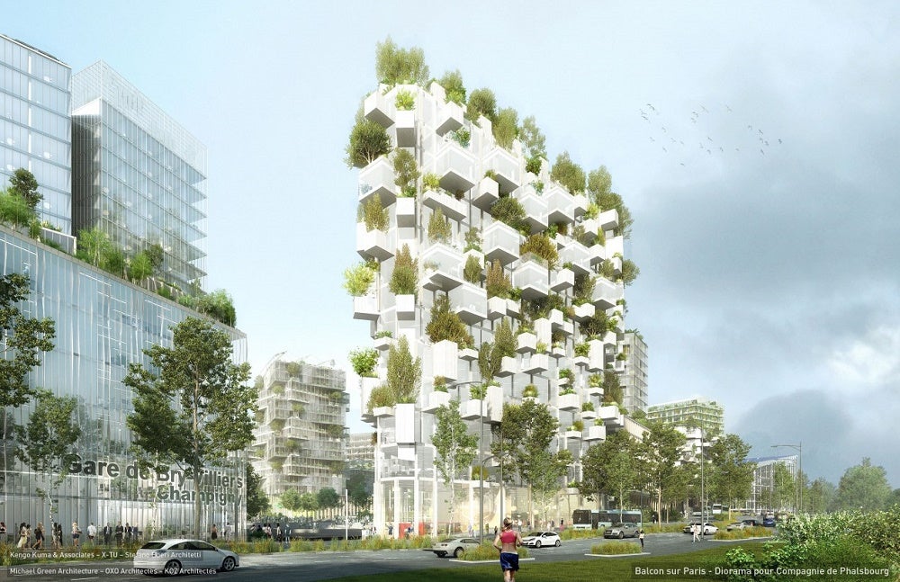 Concept image of Stefano Boeri Architetti's Forêt Blanche/White Forest. Image Credit: Stefano Boeri Architetti