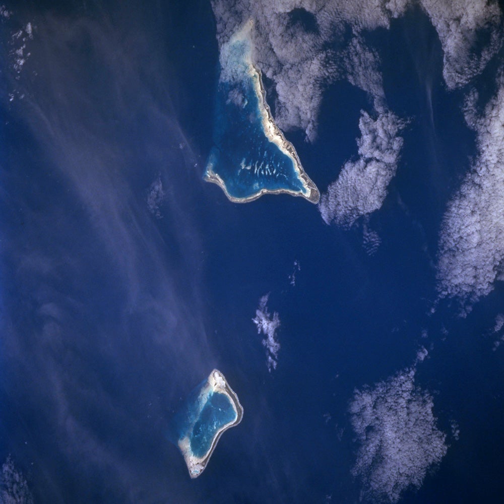 The islands of Tarawa and Maiana in the Republic of Kiribati, a country that may see many applications for New Zealand's new climate change refugee visas.