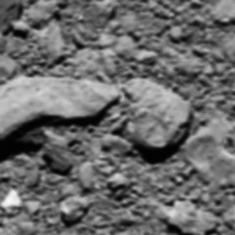 Rosetta's final image from its visit to a comet.