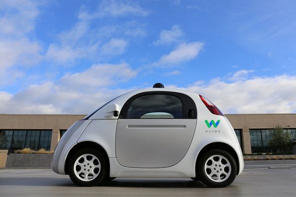 A two-seater driverless car from Waymo.