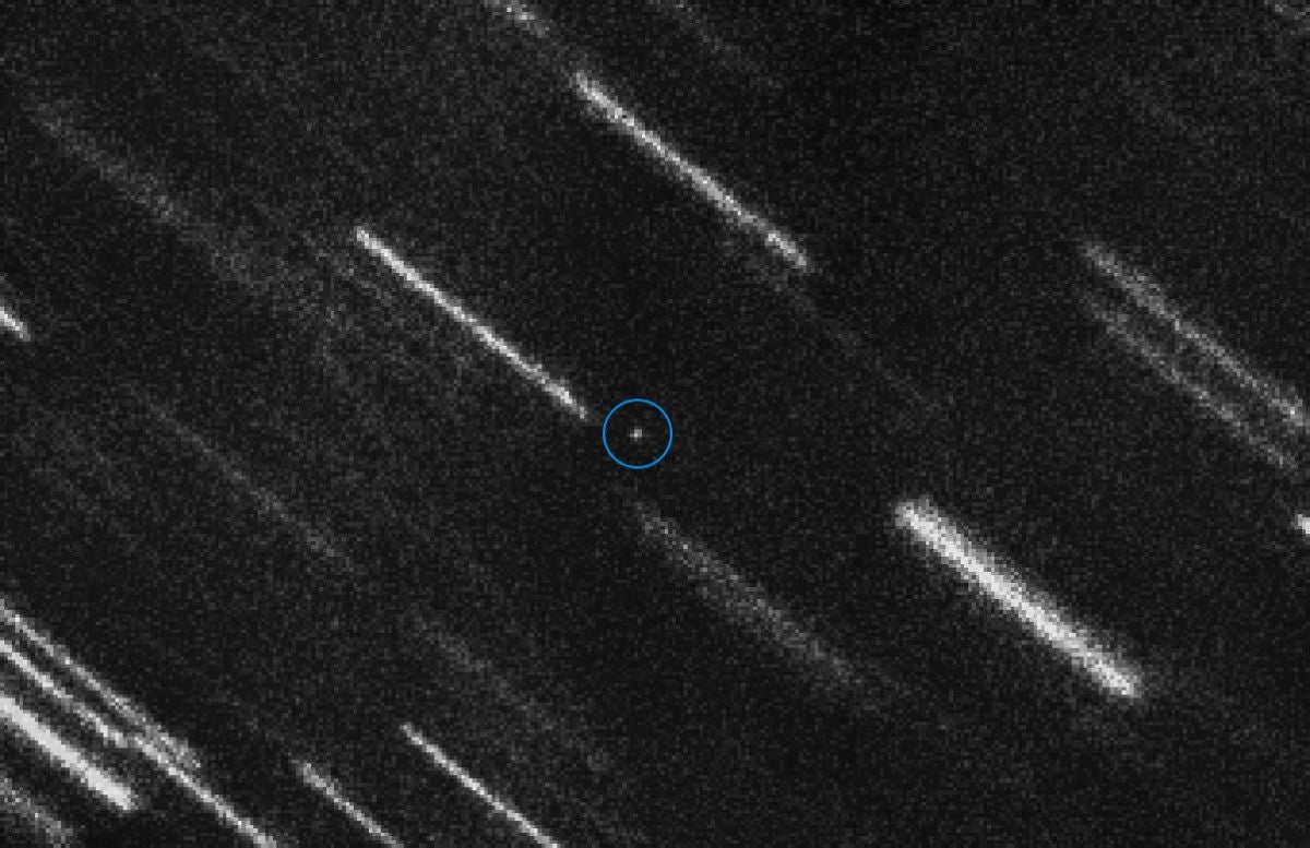 Image of Asteroid 2012 TC4 taken by the European Southern Observatory's Very Large Telescope. Image Credit: NASA