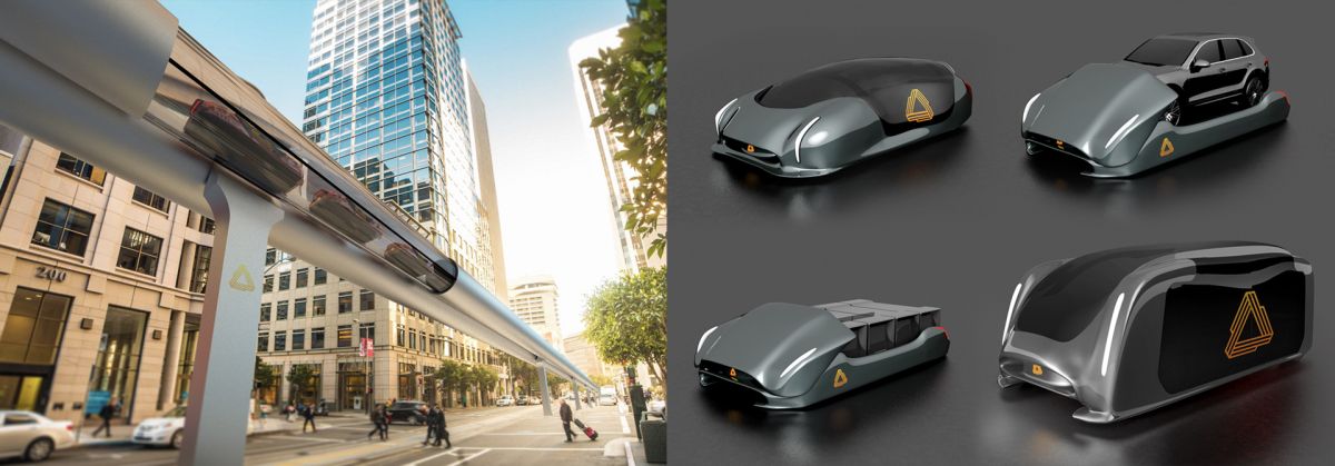 Concept image of Arrivo's transportation system. Image Credit: Arrivo