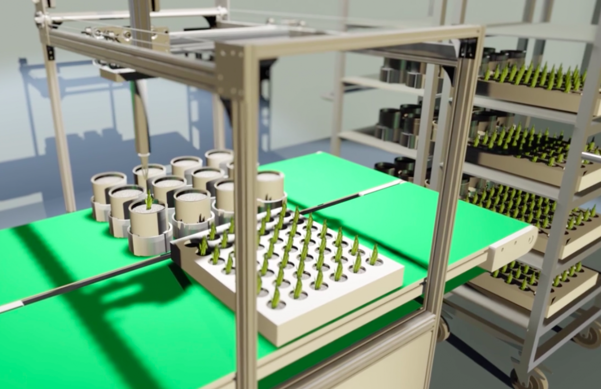 Automated robots will regulate plant growth and health. Image Credit: Plantagon