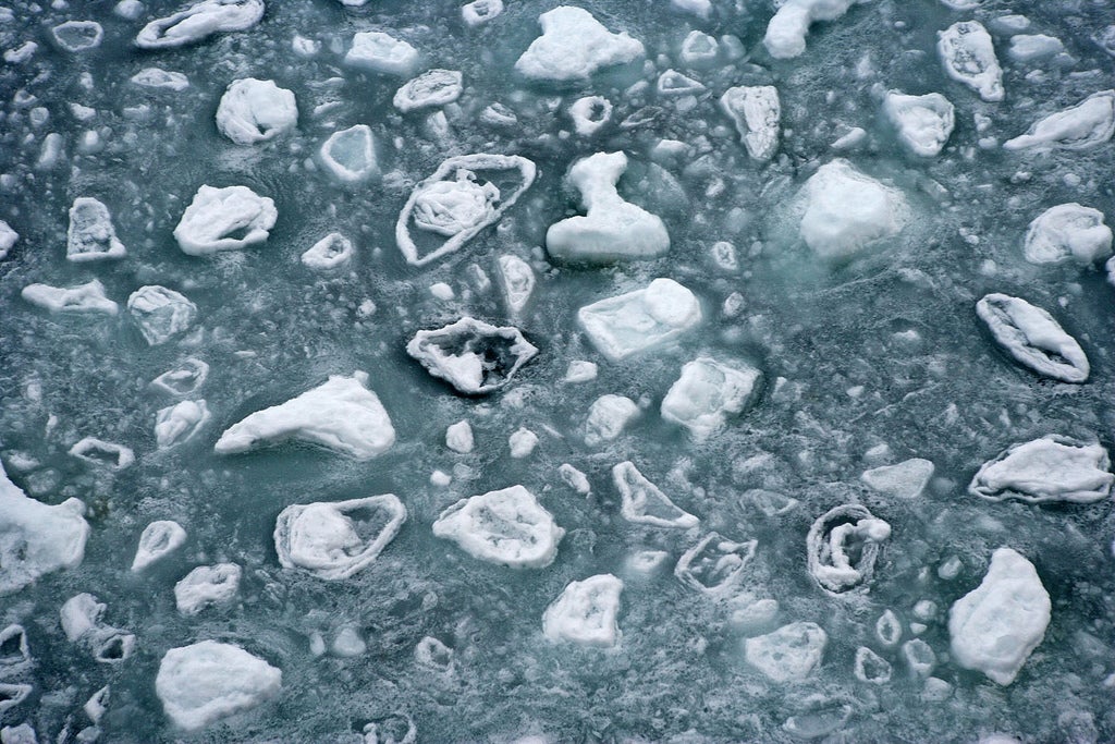 Ice Floating in the Arctic Ocean