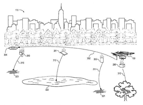 Drone by Amazon as depicted in the patent.