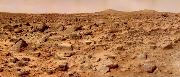 The rocks that scatter on this dusty terrain could be behind the disappearance of water on Mars. Image Credit: NASA