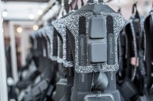 A high-tech suit vibrates to let users feel music — a new way for everyone to experience sound, according to its creators, but especially for deaf people.