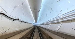 It's two miles long, 30 feet in diameter, and connects the Boring Company's HQ to a local suburb in LA. The tunnel is set to open in December.