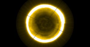 A team from the European Space Agency (ESA) released an image of what they believe the Sun's north pole looks like based existing data.