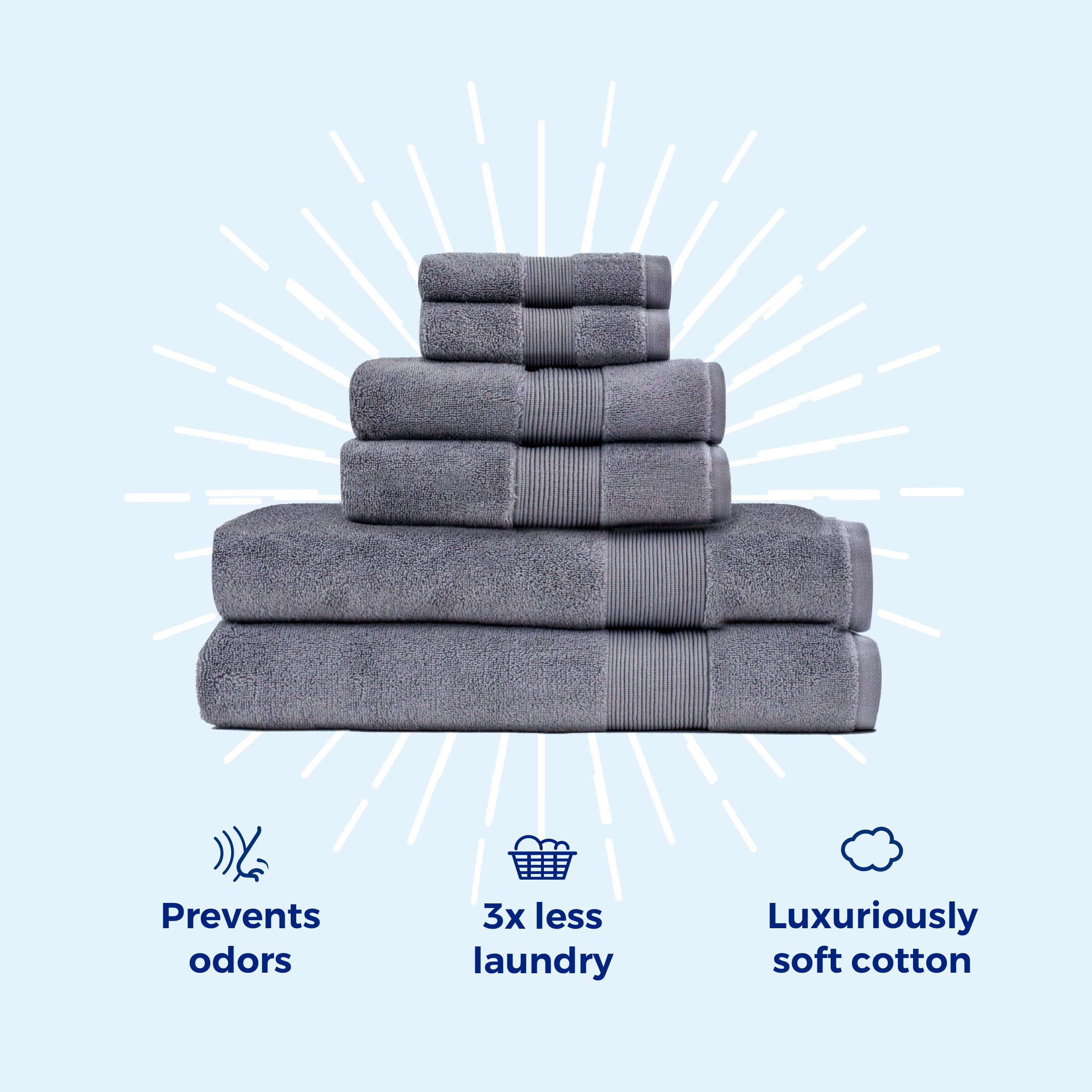 Miracle towels stop bacteria.