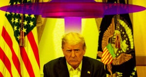 In a Fox News interview over the phone on Sunday, Trump was asked why the Department of Defense has set up a UFO task force. His answer was perplexing.