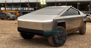 Elon Musk Takes Cybertruck for Off-Road Joyride
