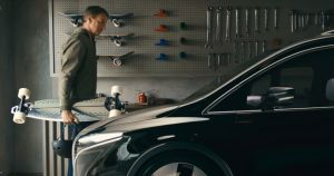 Tony Hawk Reveals Electric Minivan With Built-In Electric Longboard