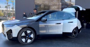 Here's a video of an electric BMW that can literally change the color of its paint job with the press of a button. We still don't know how it works.