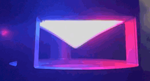 The LG XBOOM 360 mood light in party mode. 