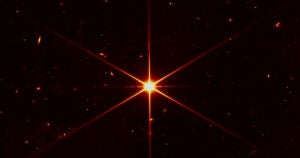 NASA has released a stunning new image taken by its James Webb Space Telescope that shows a star fully in focus surrounded by a dizzying vista of galaxies.