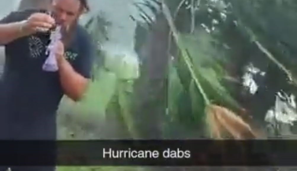 We Must Respect This Florida Man Ripping a Bong During an Actual Hurricane