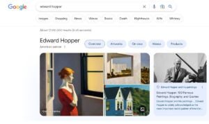 Someone created AI-generated Edward Hopper painting — and Google's search featured the image in its algorithmic overview of the artist's work.